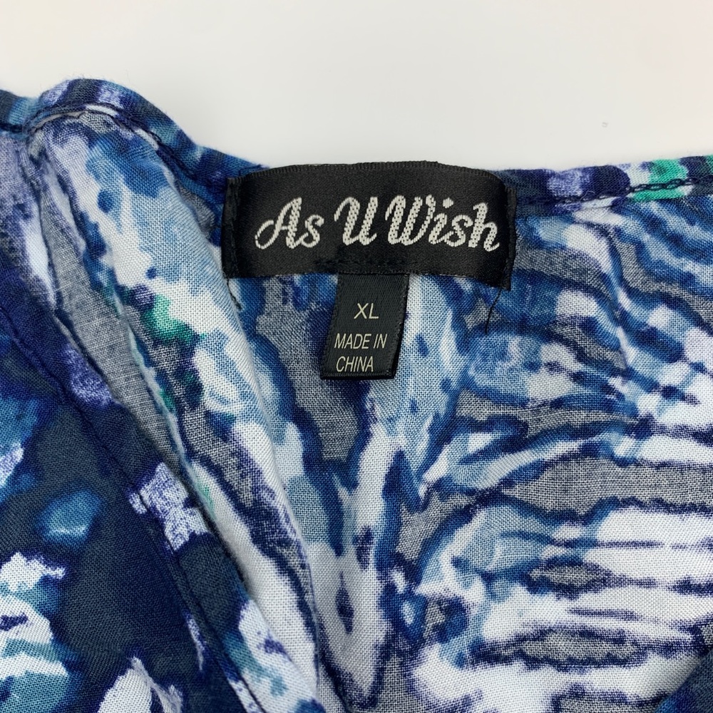 As U Wish Tie-Dye Flutter Sleeve Mini Dress Tunic - Picture 7 of 10